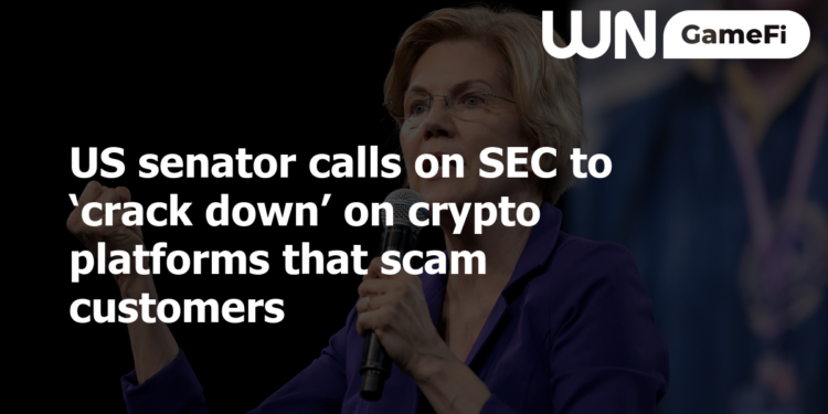 US senator calls on SEC to ‘crack down’ on crypto platforms that scam customers