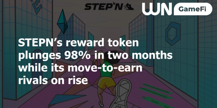 STEPN’s reward token plunges 98% in two months while its move-to-earn rivals on rise