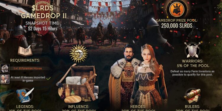 Blocklords airdrops 300,000 LRDS tokens and kicks off round two